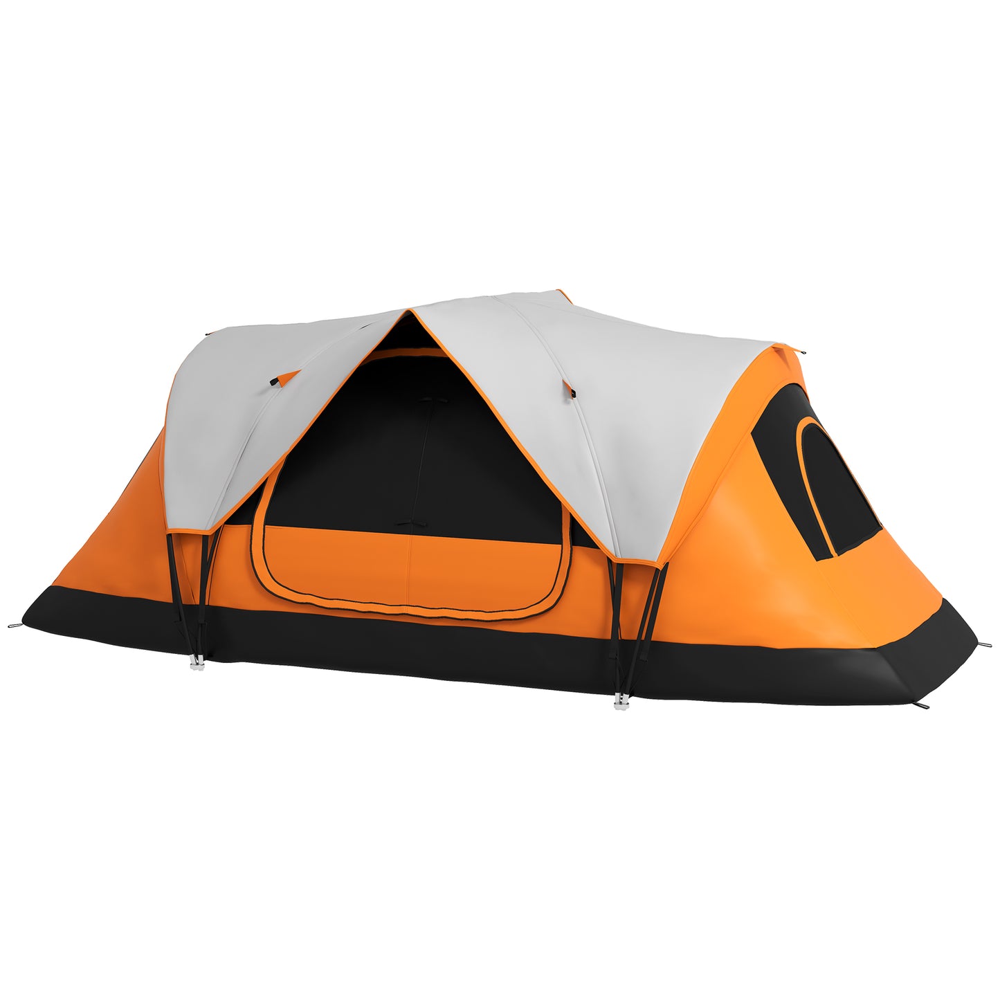 Outsunny Six-Man Tent, with Two Rooms, Small Rainfly and Accessories