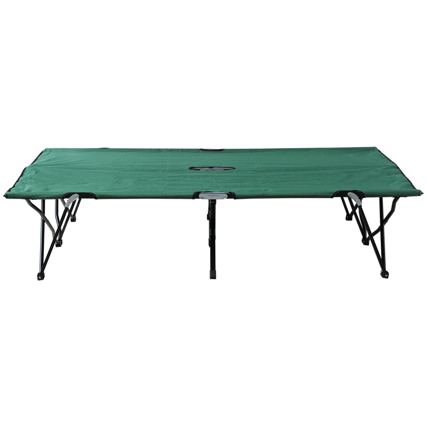 Outsunny Double Camping Cot Bed, with Bag