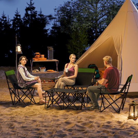 Outsunny Four-Piece Portable Picnic Table Set