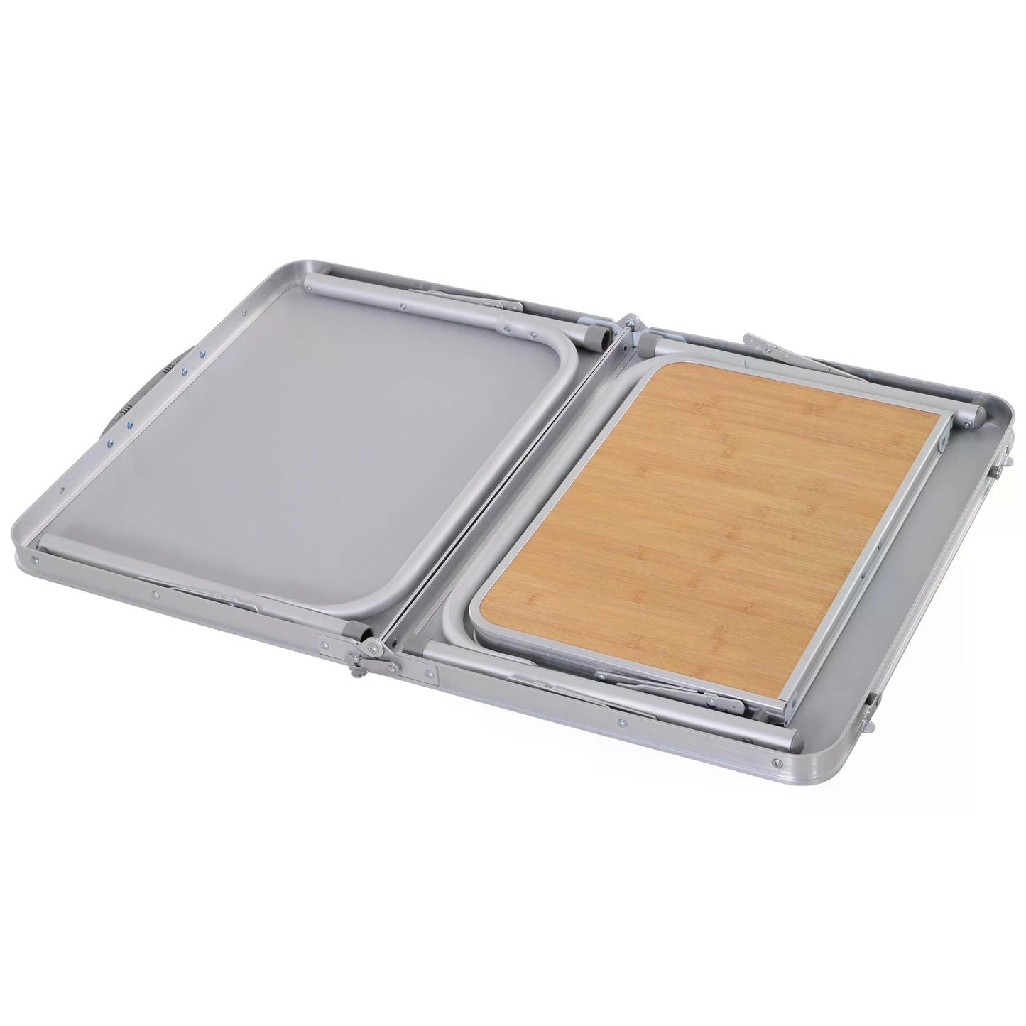 Outsunny 3ft Aluminium MDF-Top Folding Picnic Table Portable Camping Table