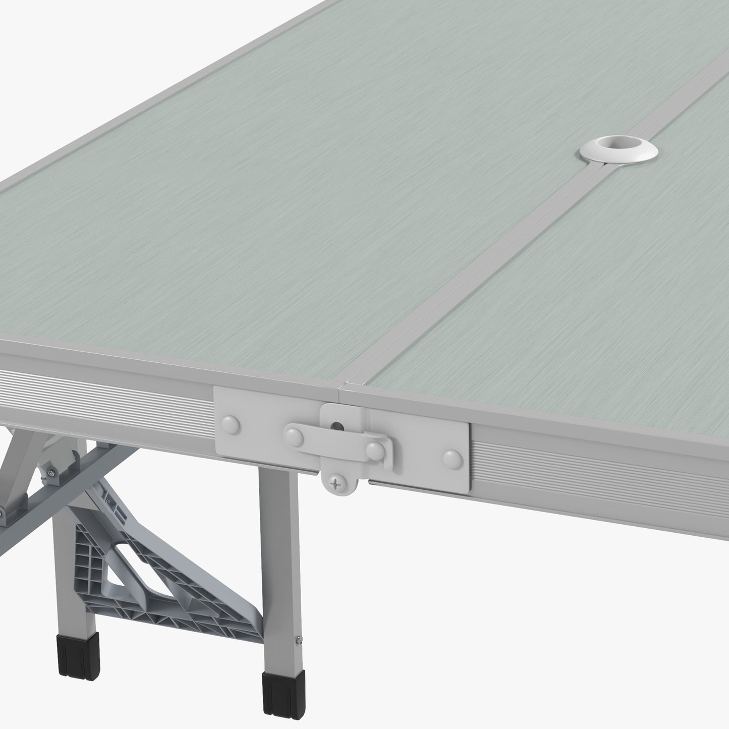 Outsunny Folding Picnic Table with 4 Seats and Umbrella Hole
