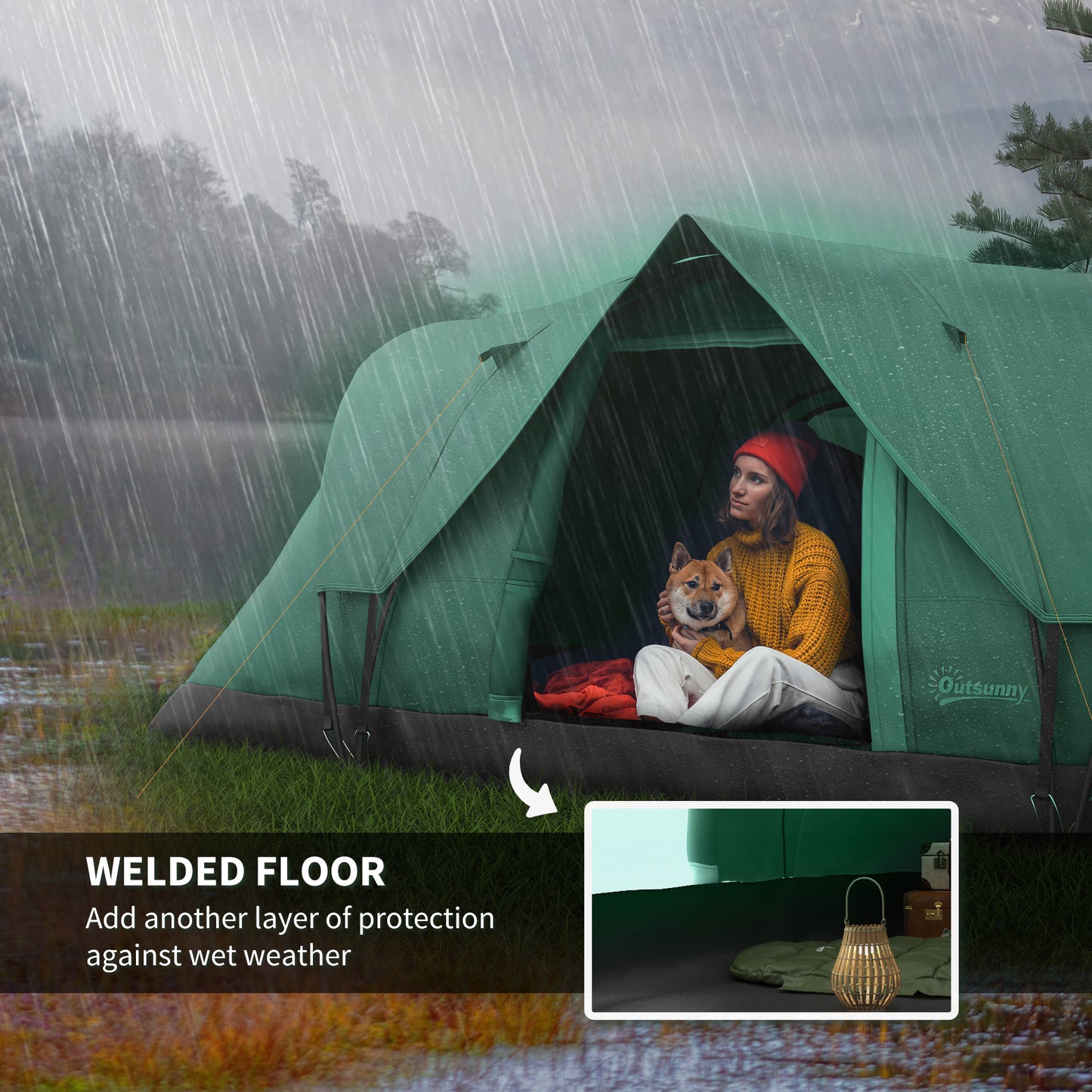 Outsunny 5-6 Man Dome Camping Tent