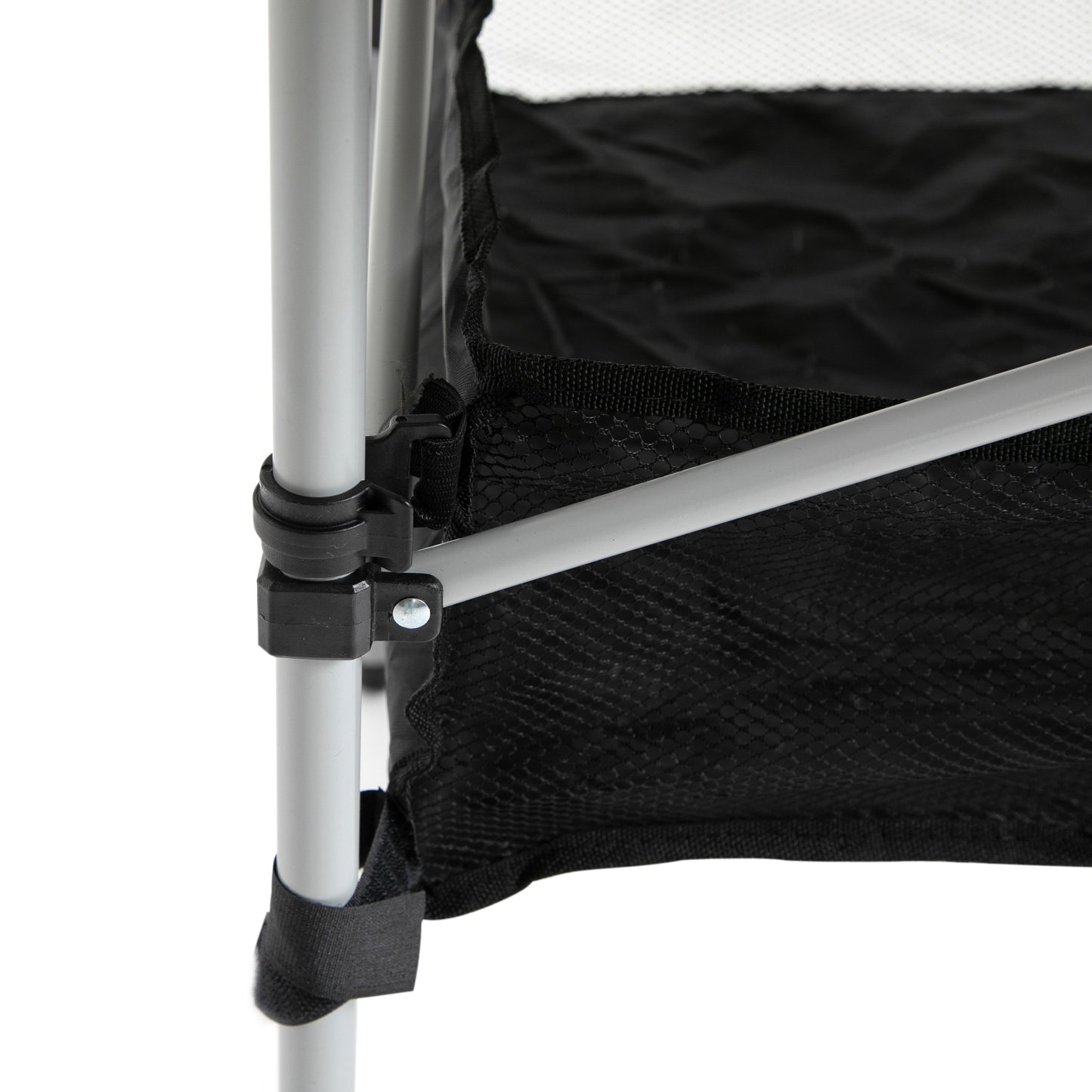 Outsunny Portable Camping Table w/ Mesh Bag & Steel Frame Hiking Furniture Desk