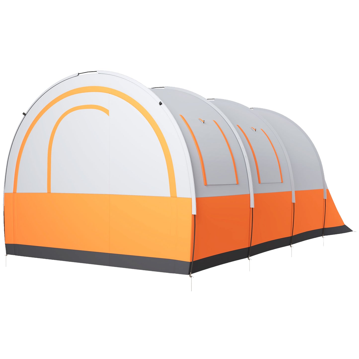 Outsunny 3000mm Waterproof Camping Tent, 5-6 Man Family Tent with Living and Bedroom, Carry Bag Included