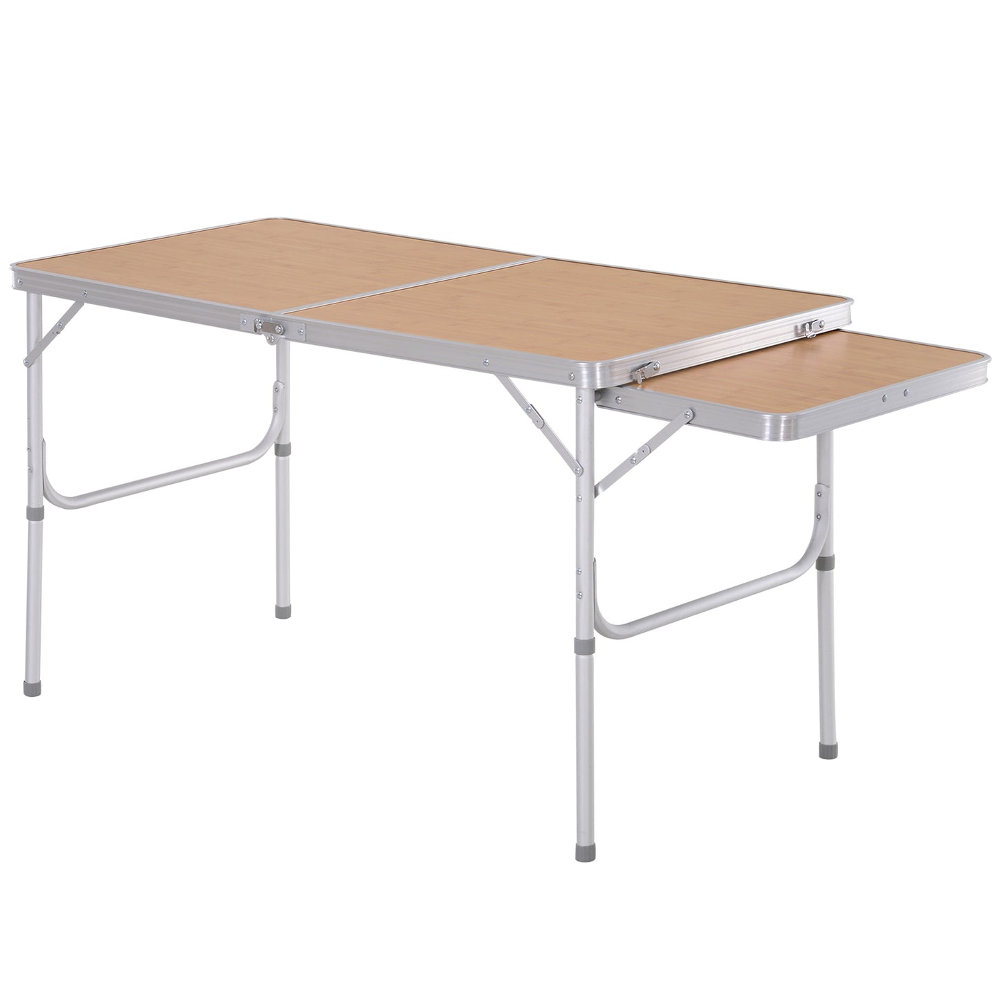 Outsunny Aluminium MDF-Top 4ft Folding Portable Outdoor Table
