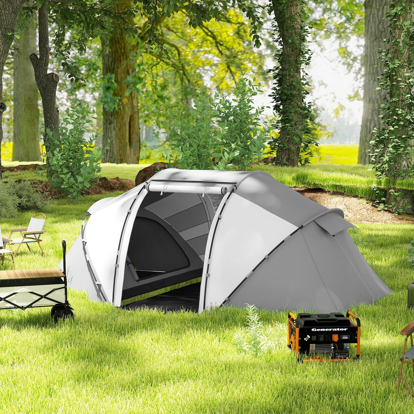 Outsunny 4-6 Man UV Protection Camping Tent