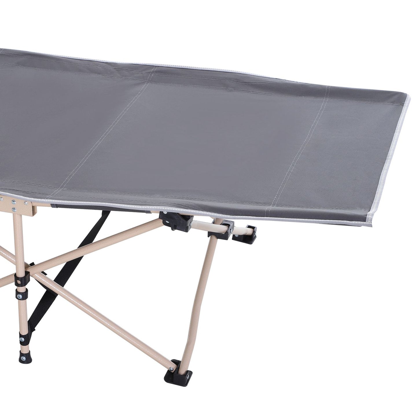 Outsunny Single Steel Frame Portable Camping Cot, with Carry Bag