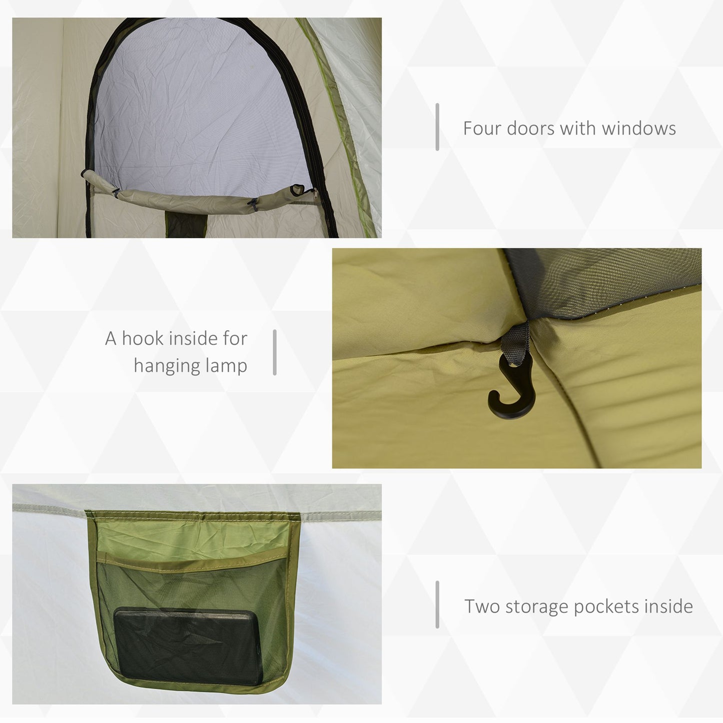 Outsunny 4 Person Automatic Camping Tent, Outdoor Pop Up Tent, Portable Backpacking Dome Shelter