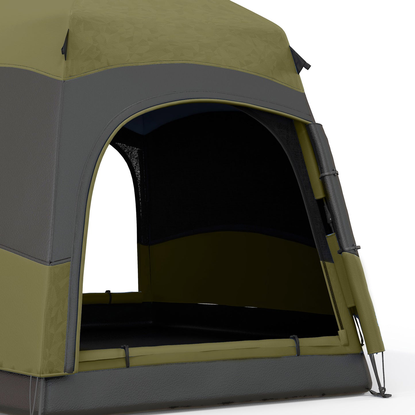 Outsunny Six Man Hexagon Camping Tent with Hang Hook and Carry Bag