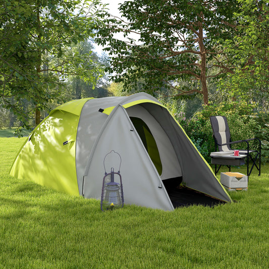 Outsunny Two-Man Dome Tent, with Front Porch and Accessories