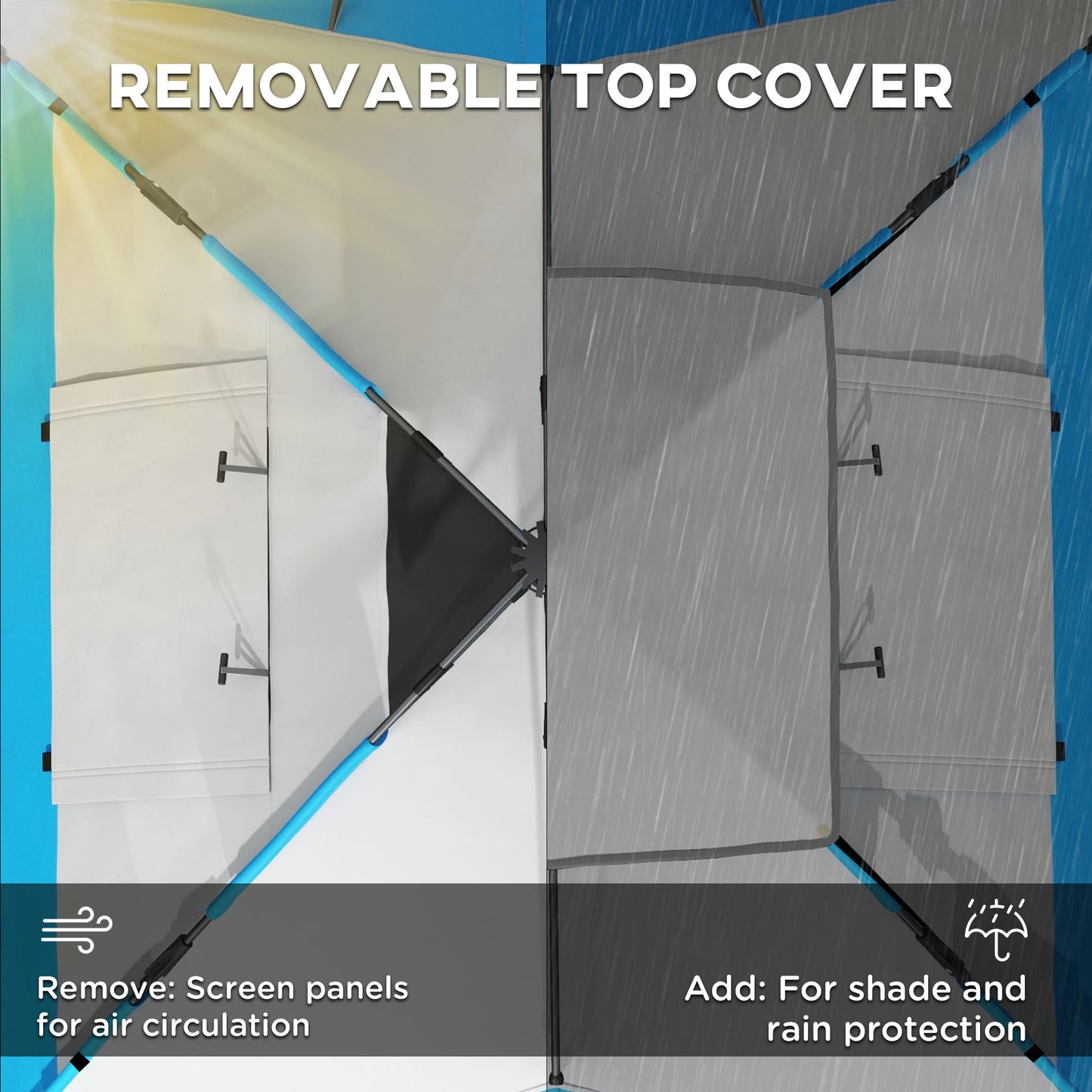 Outsunny Two-Man One Room Camping Tent, with Accessories