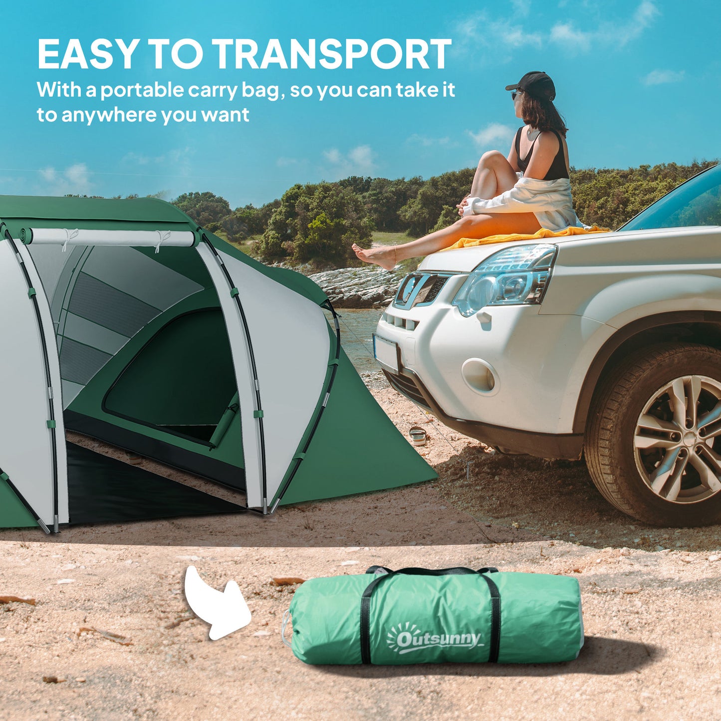 Outsunny 4-6 Man UV Protection Camping Tent