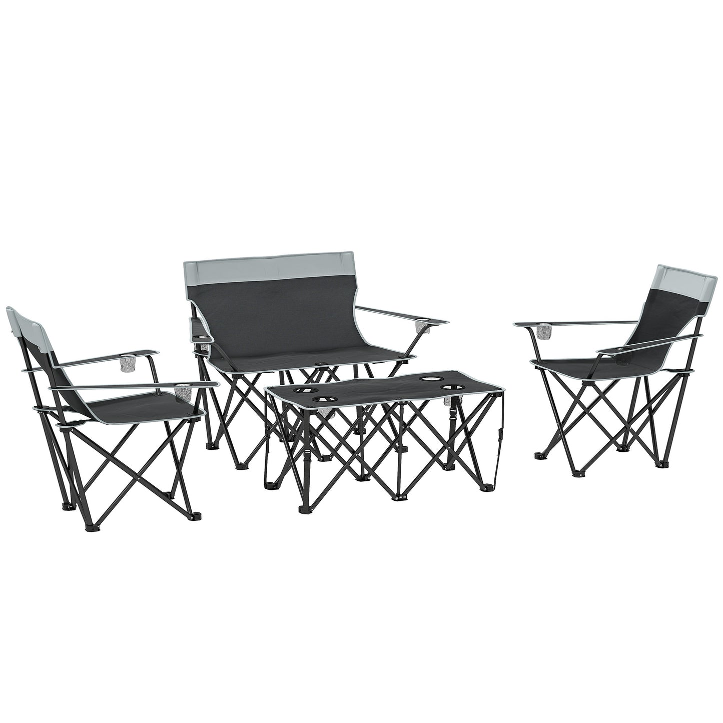 Outsunny Four-Piece Portable Picnic Table Set
