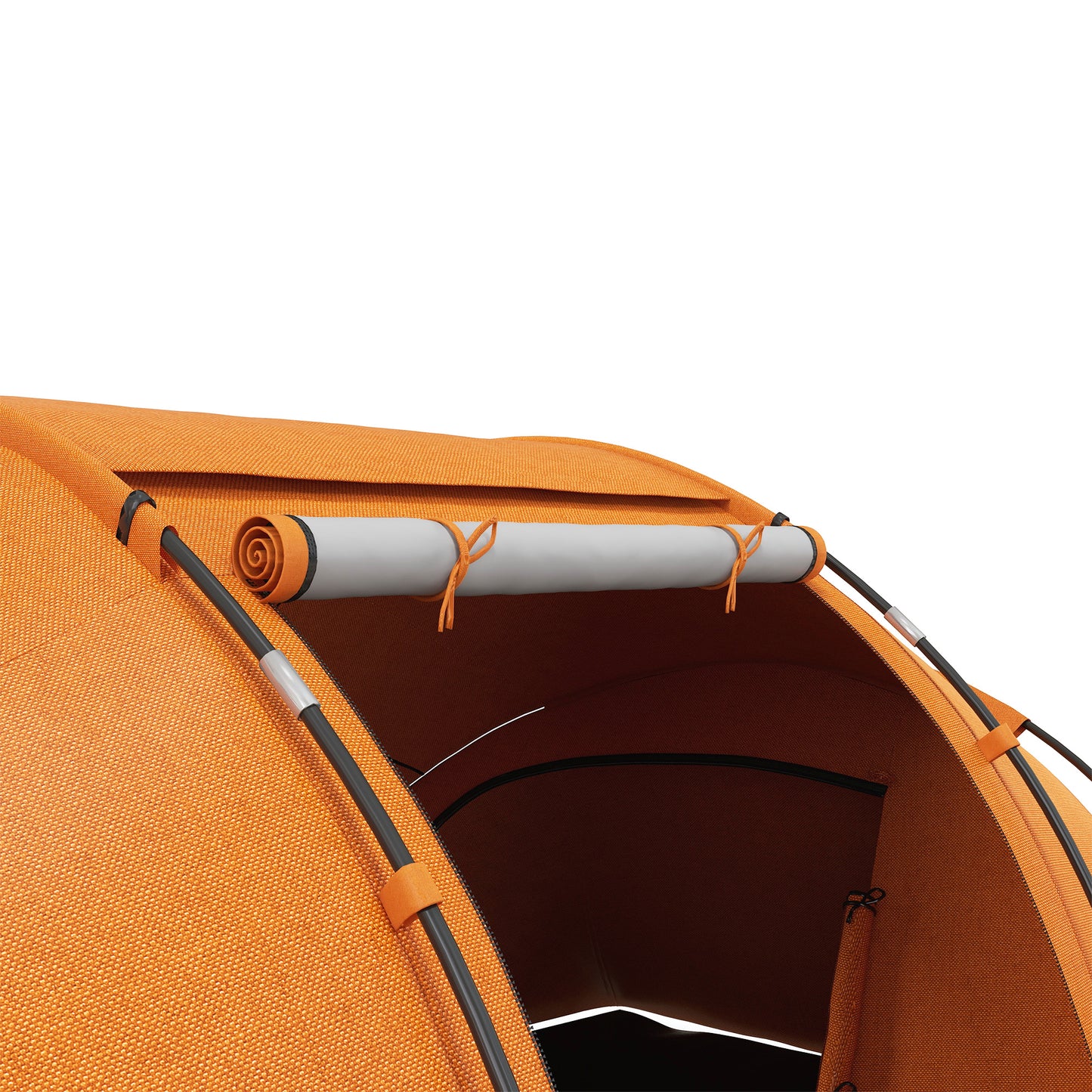 Outsunny 4-6 Man Camping Tent with Living Area and 2 Bedrooms, Hiking Sun Shelter, UV Protection Tunnel Tent