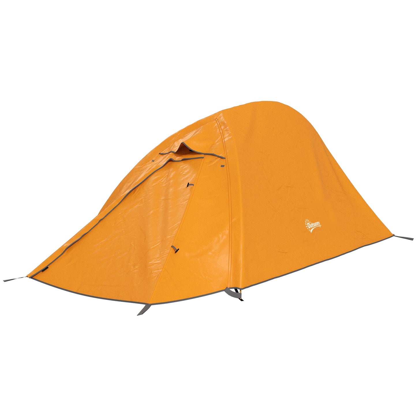 Outsunny Double Layer Camping Tent, 1-2 Man Backpacking Tent with Carry Bag, 2000mm Waterproof and Lightweight