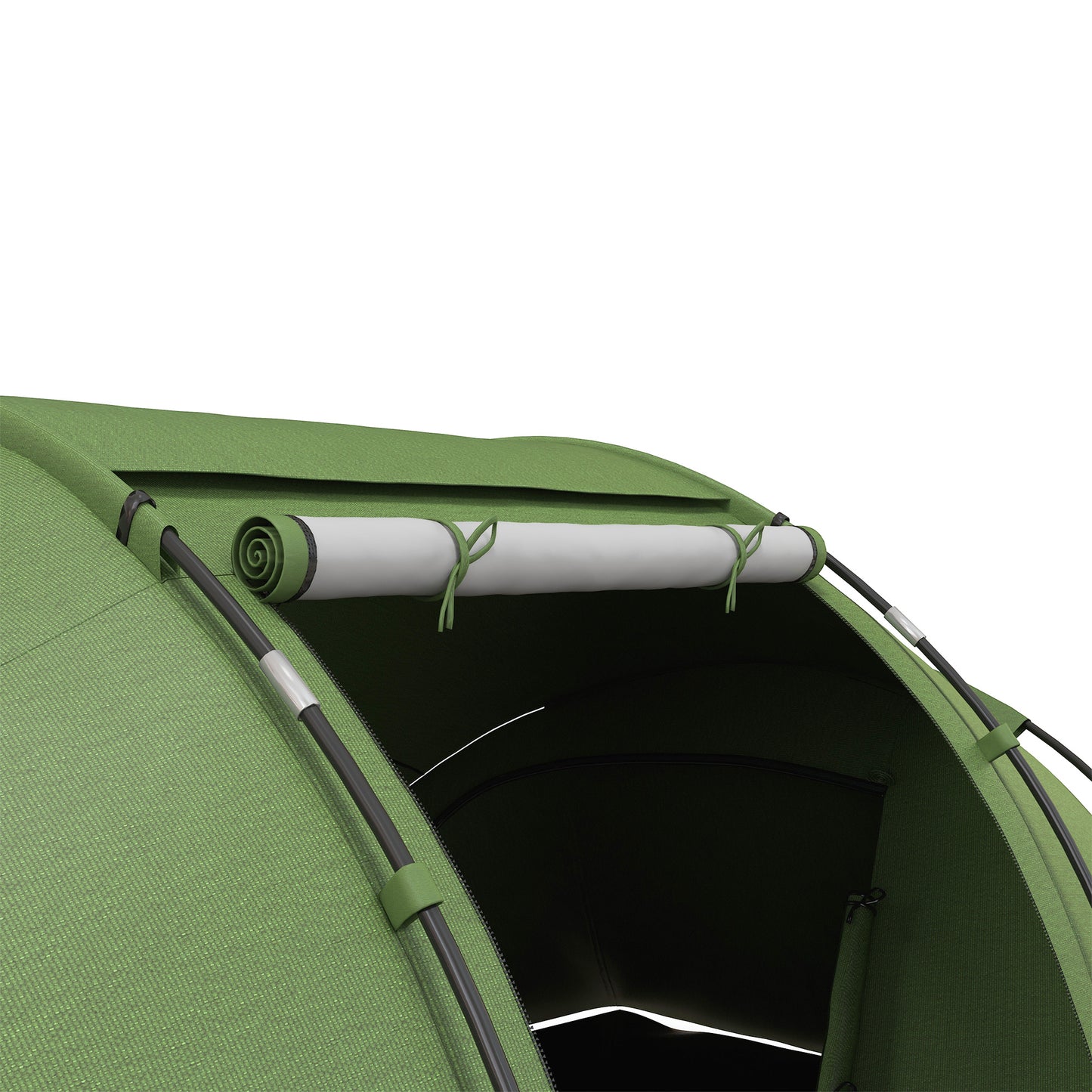Outsunny 4-6 Man Camping Tent with Living Area and 2 Bedrooms, Hiking Sun Shelter, UV Protection Tunnel Tent