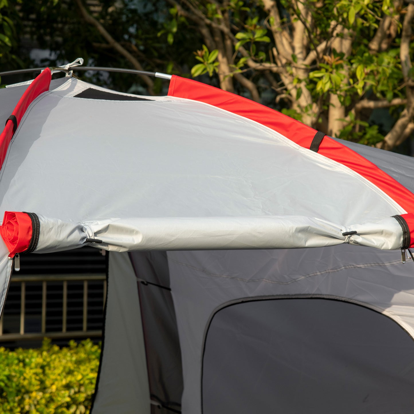 Outsunny Four-Man Tunnel Tent, with Two Bedrooms and Living Room