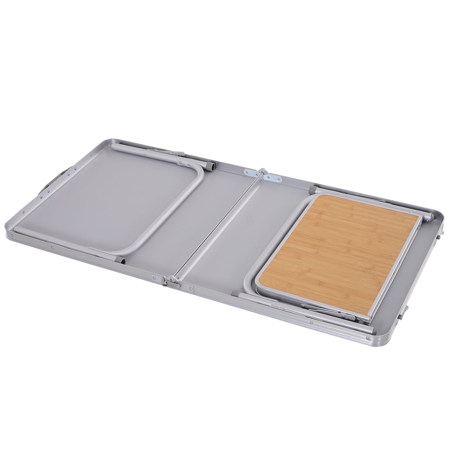 Outsunny Aluminium MDF-Top 4ft Folding Portable Outdoor Table