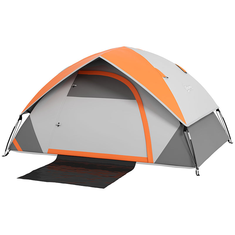Outsunny Two Man Single Room Dome Tent, with Accessories