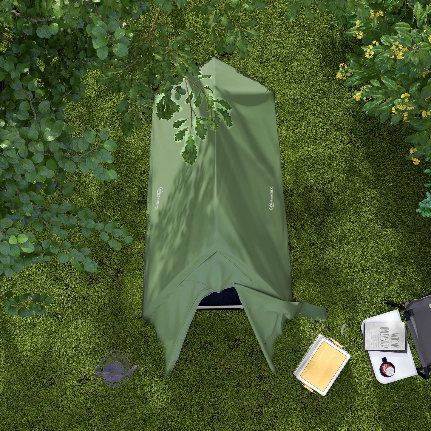 Outsunny Double Layer Camping Tent, 1-2 Man Backpacking Tent with Carry Bag, 2000mm Waterproof and Lightweight