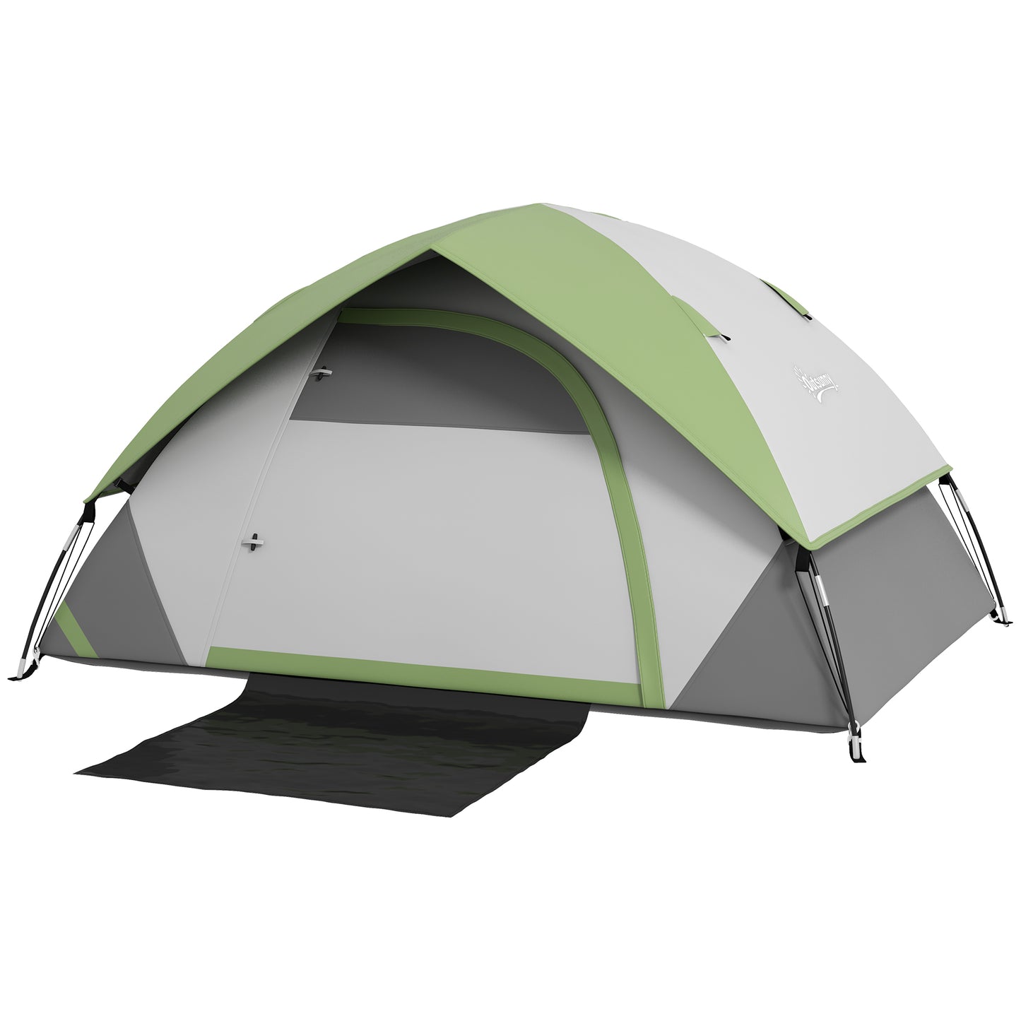 Outsunny Two Man Single Room Dome Tent, with Accessories