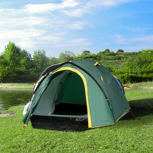 Outsunny Dome Tent for 2 Person Camping Tent with Large Windows, Waterproof