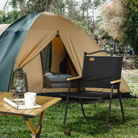 Outsunny Camping Chair for Adults, Lightweight Folding Chair, Portable Chair for Camping, Fishing, Beach and Outdoor Travel