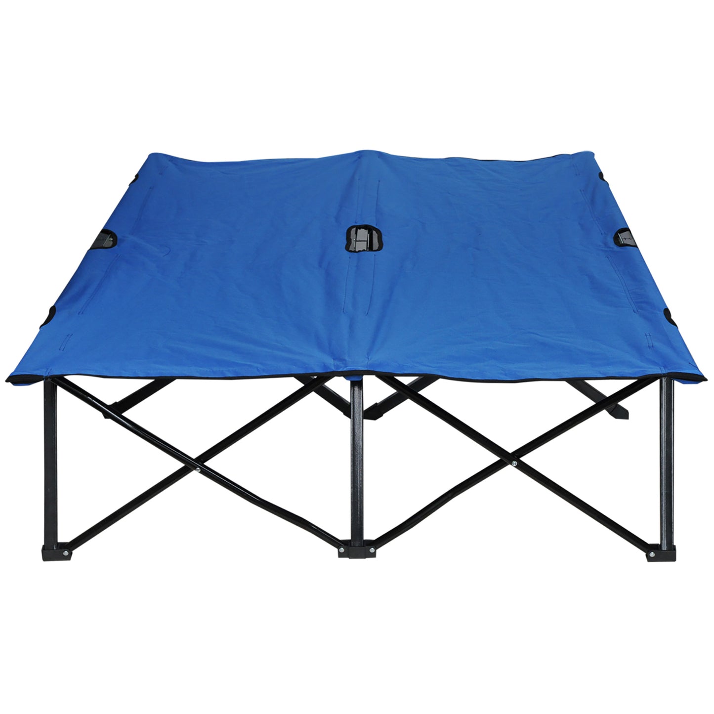 Outsunny Double Camping Cot Bed, with Bag