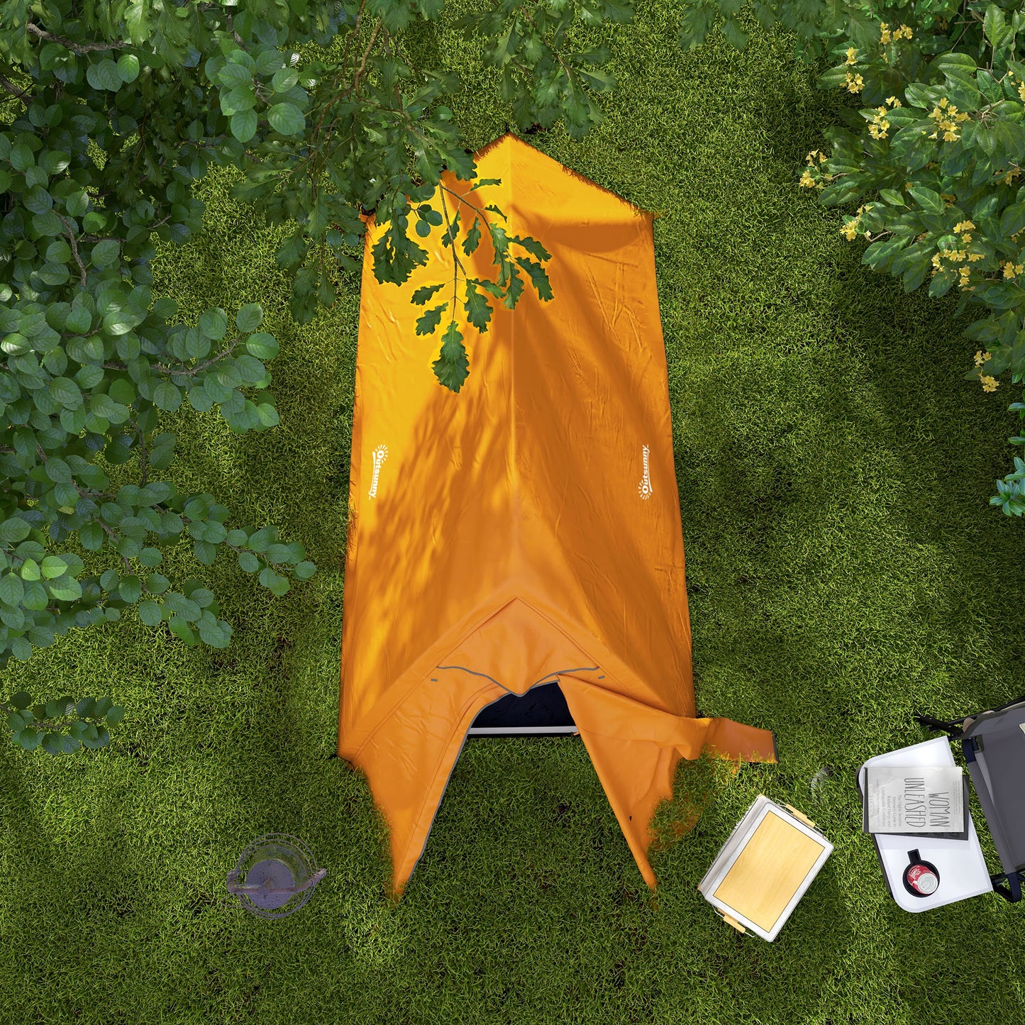 Outsunny Double Layer Camping Tent, 1-2 Man Backpacking Tent with Carry Bag, 2000mm Waterproof and Lightweight