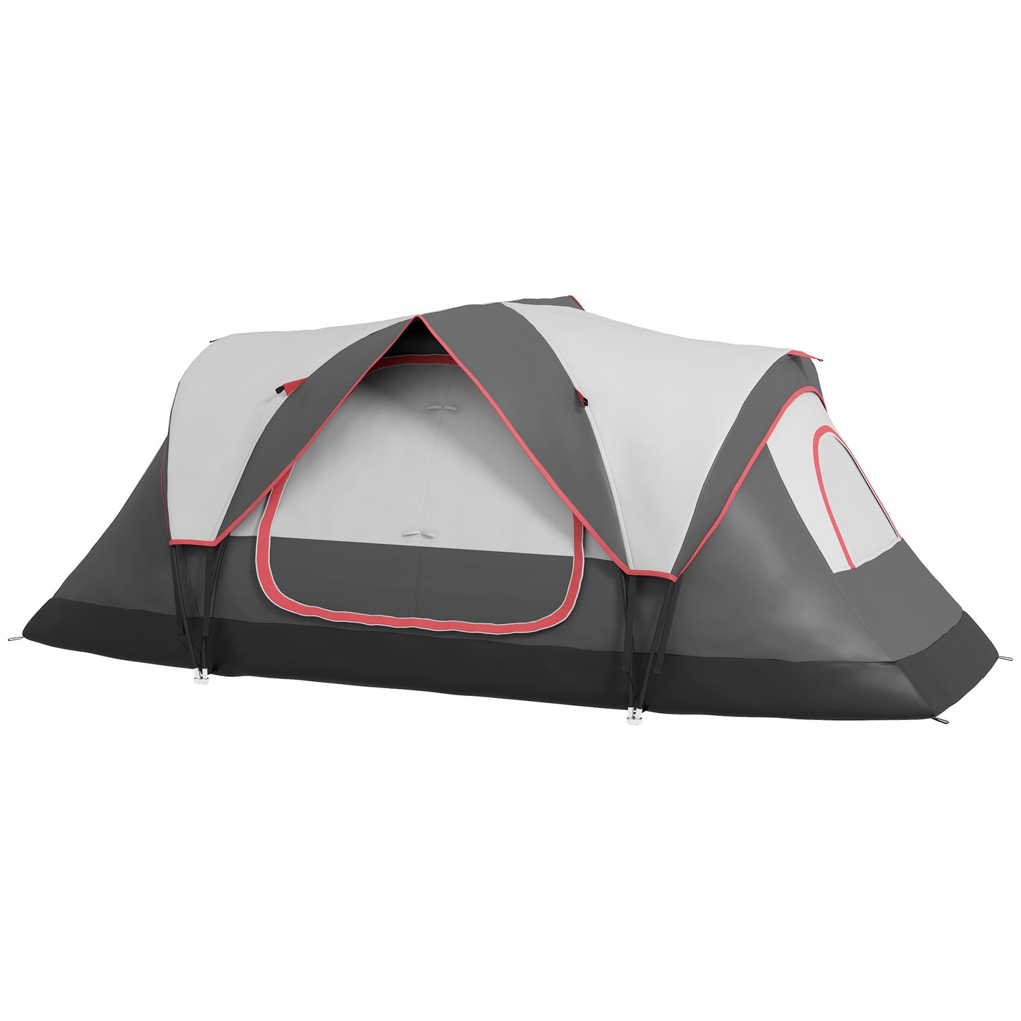 Outsunny Camping Tent for 6-8 Man with 2000mm Waterproof Rainfly and Carry Bag for Fishing Hiking Festival