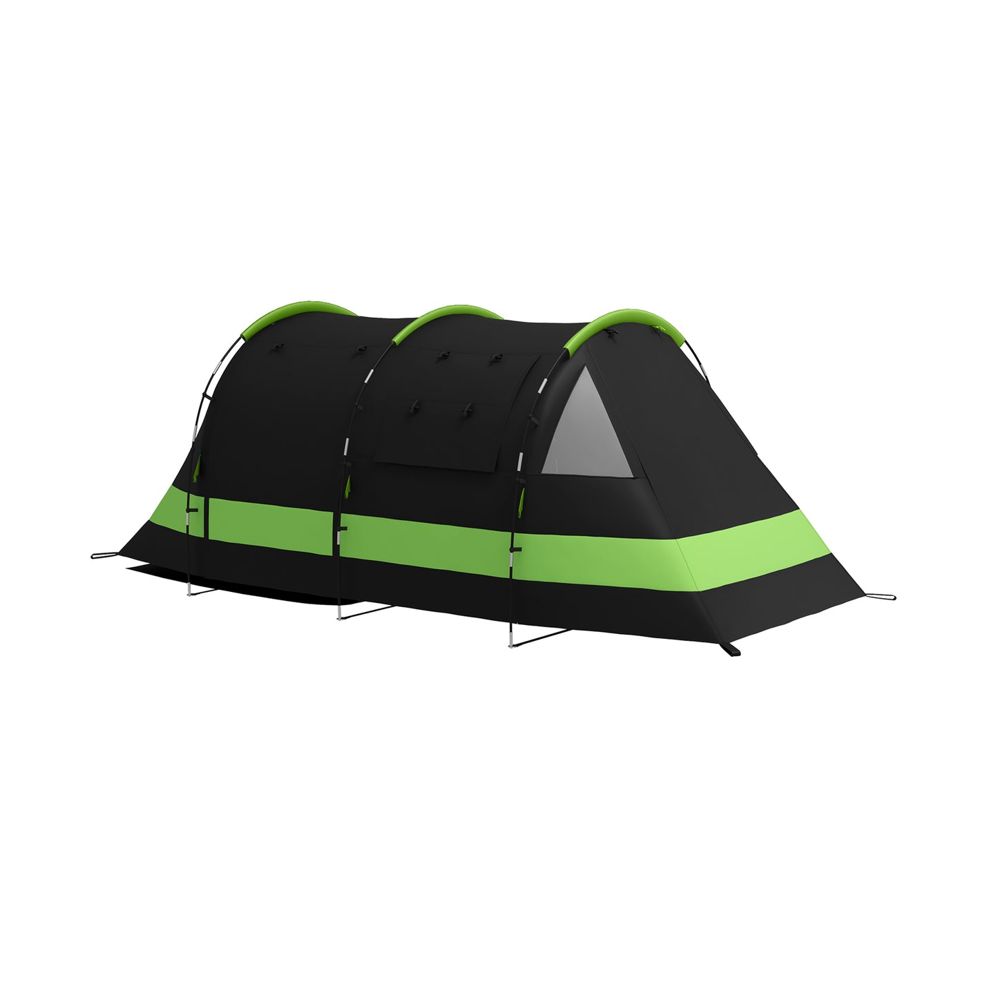 Outsunny Four Man, Two Room Blackout Tent, with Accessories