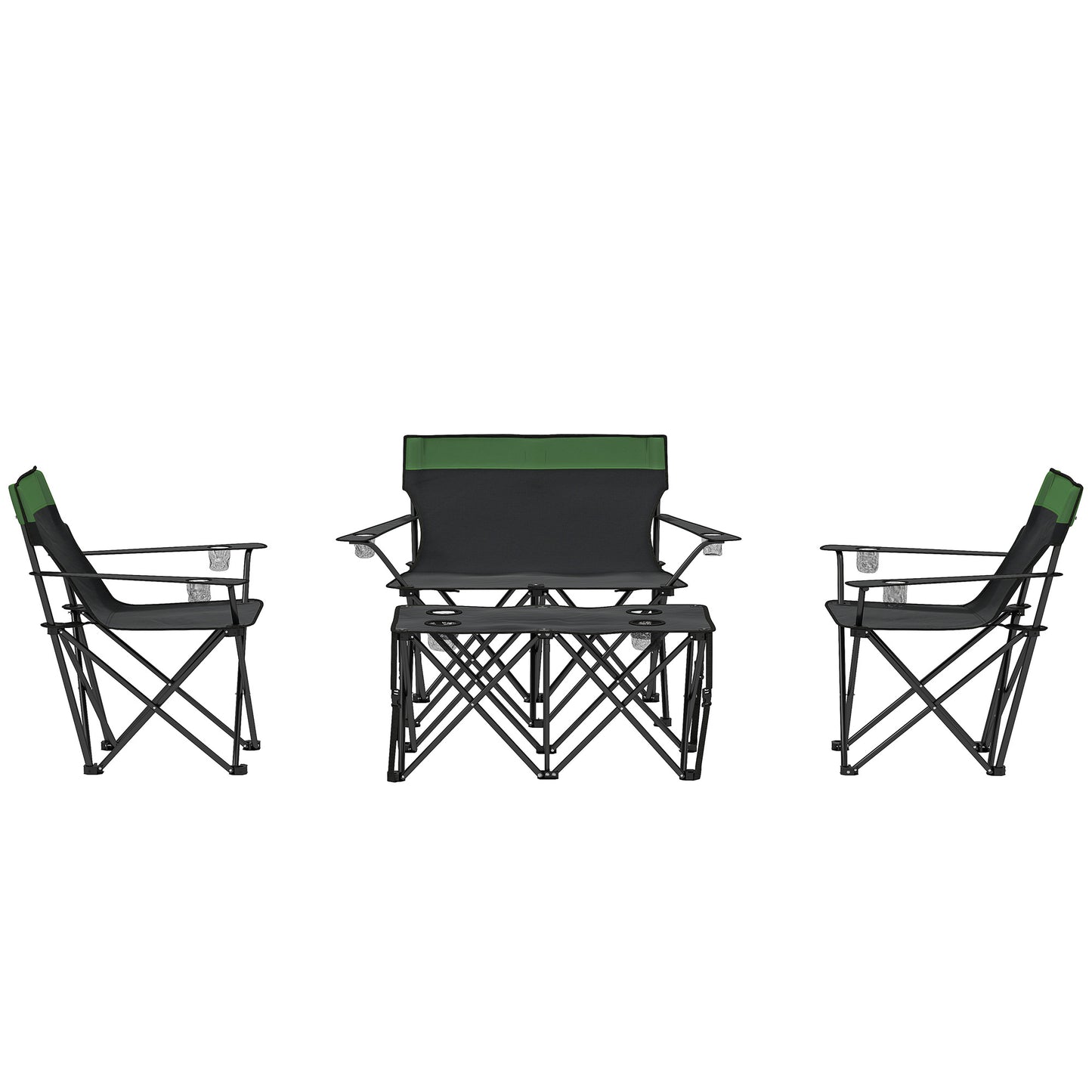 Outsunny Four-Piece Portable Picnic Table Set