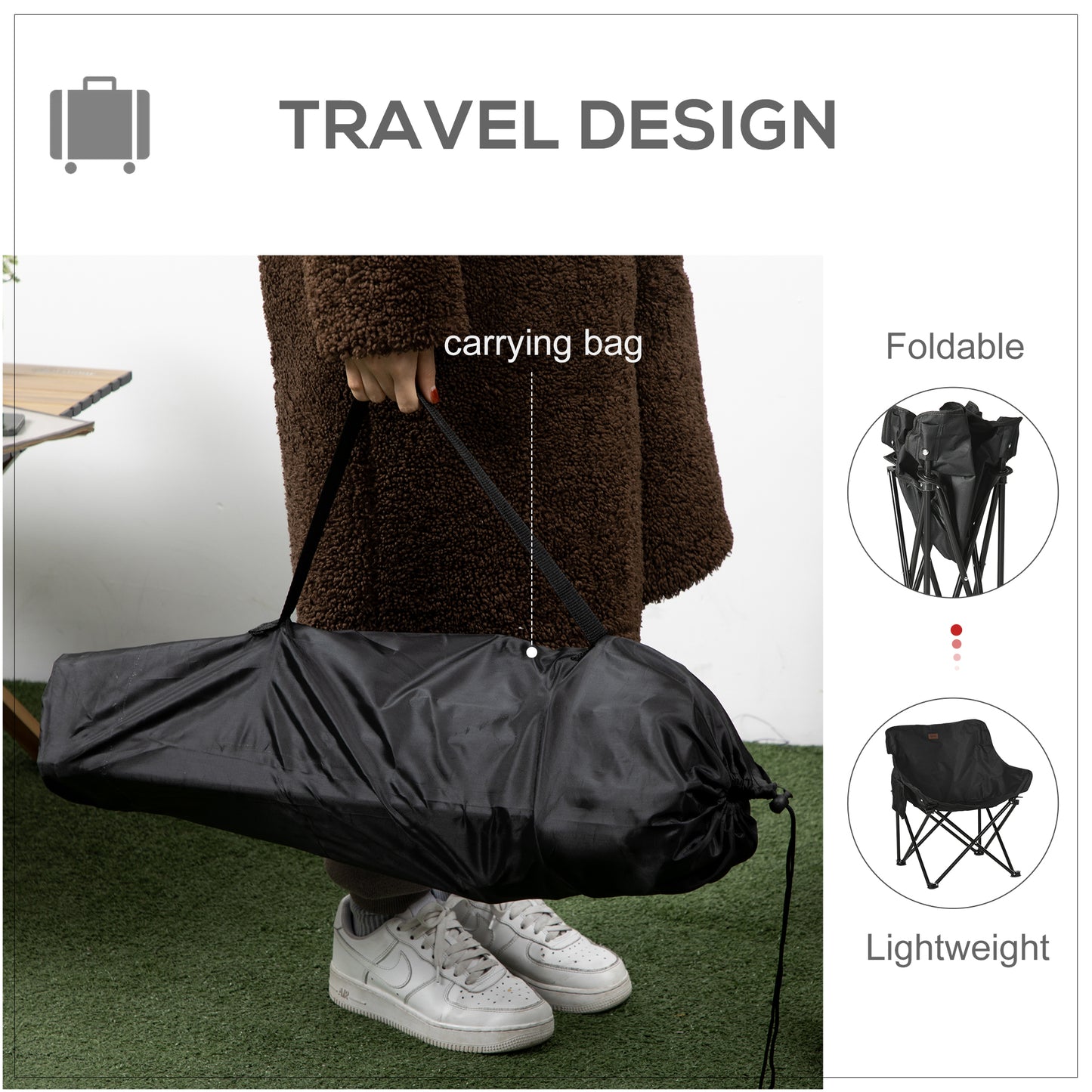 Outsunny Camping Tent with Inflatable Mattress and Camping Table&Chair, 2-3 Person Dome Tent with Sewn-in Groundsheet, Portable 3000mm Waterproof Tent with Carry Bag and Hook, for Fishing Hiking
