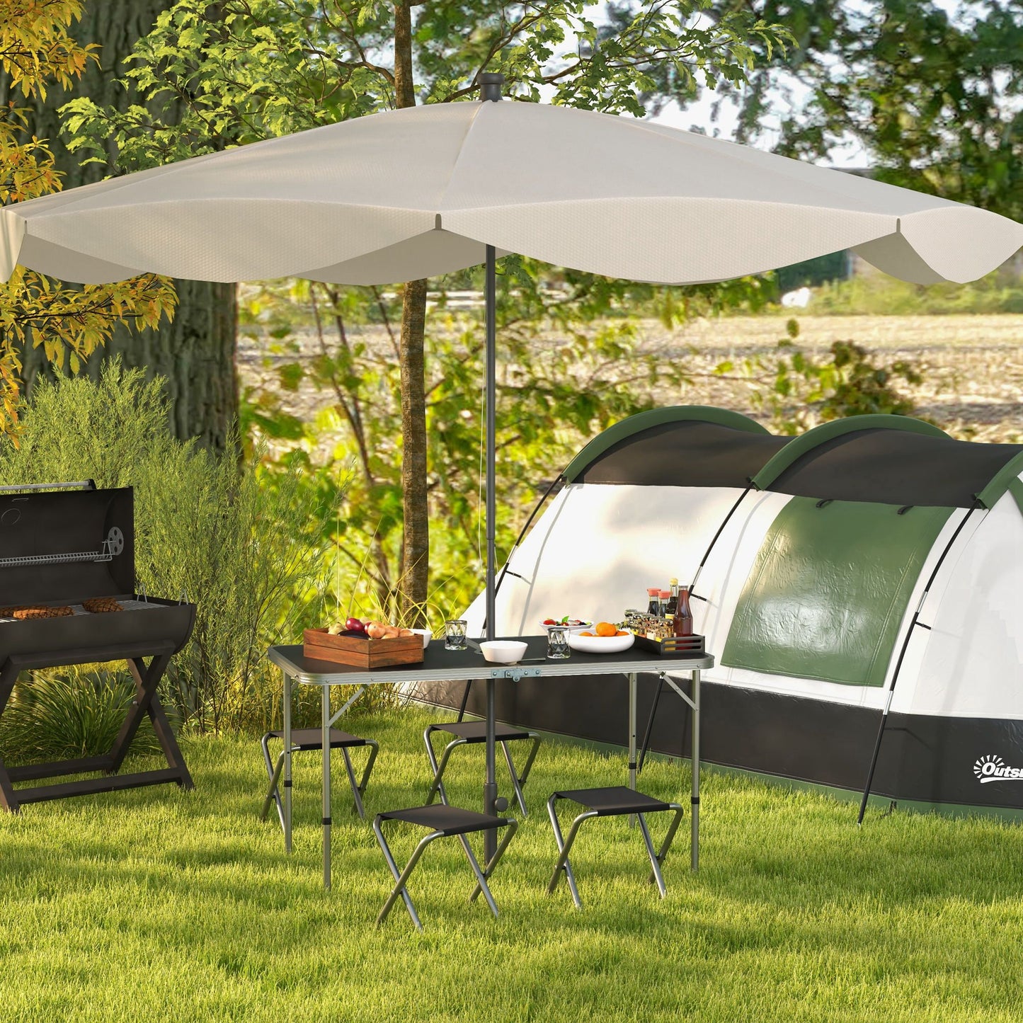 Outsunny Four-Person Foldable Aluminium Picnic Set