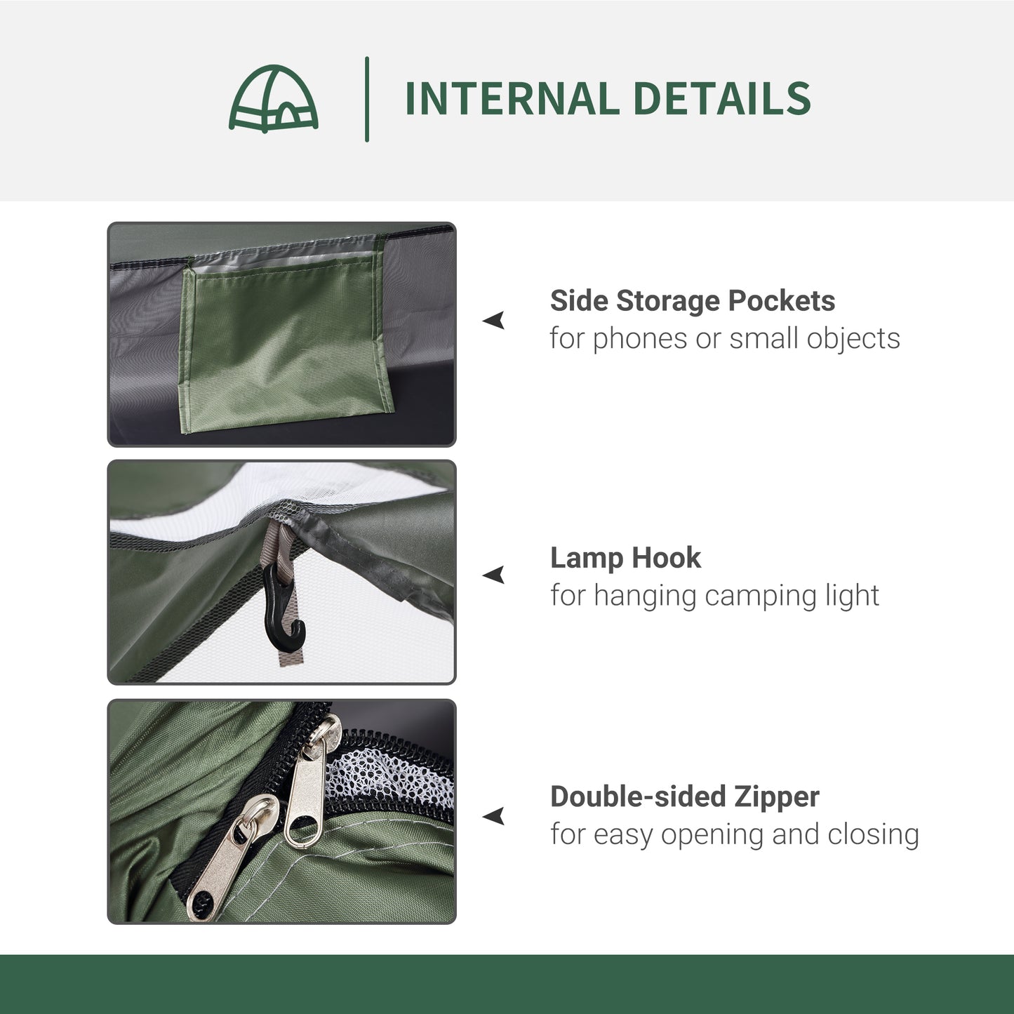 Outsunny 2 Person Camping Tent, Camouflage Tent with Zipped Doors, Storage Pocket, Portable Handy Bag