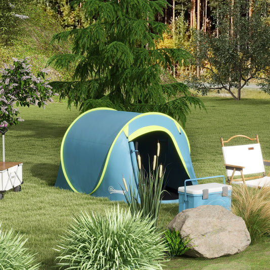 Outsunny Two-Man Pop-Up Dome Tent, with Accessories