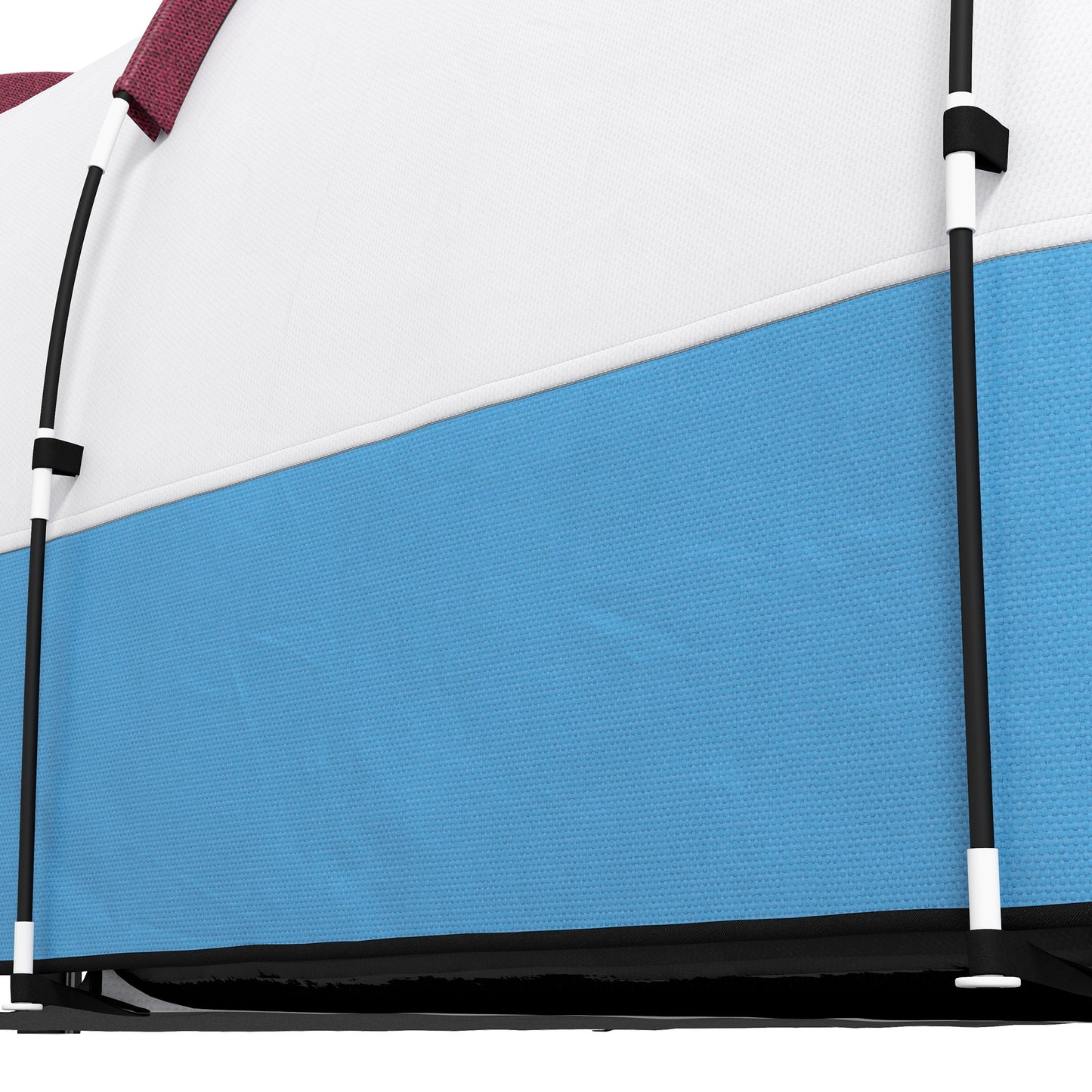 Outsunny Camping Tent, Large Tunnel Tent with Bedroom and Living Area, 2000mm Waterproof, Portable with Bag for 2-3 Man
