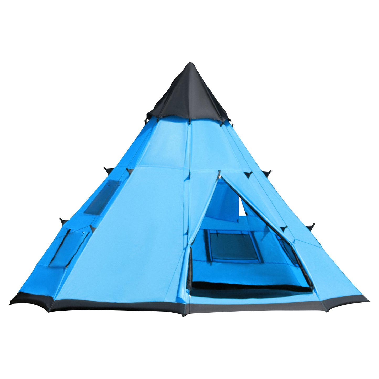 Outsunny 6 Men Tipi Tent with Carry Bag