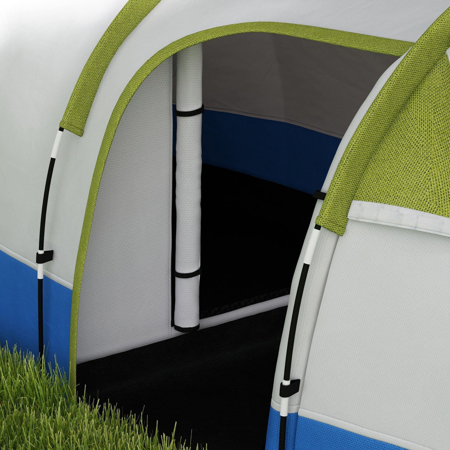 Outsunny Three Man Two-Room Tent, with Porch and Accessories