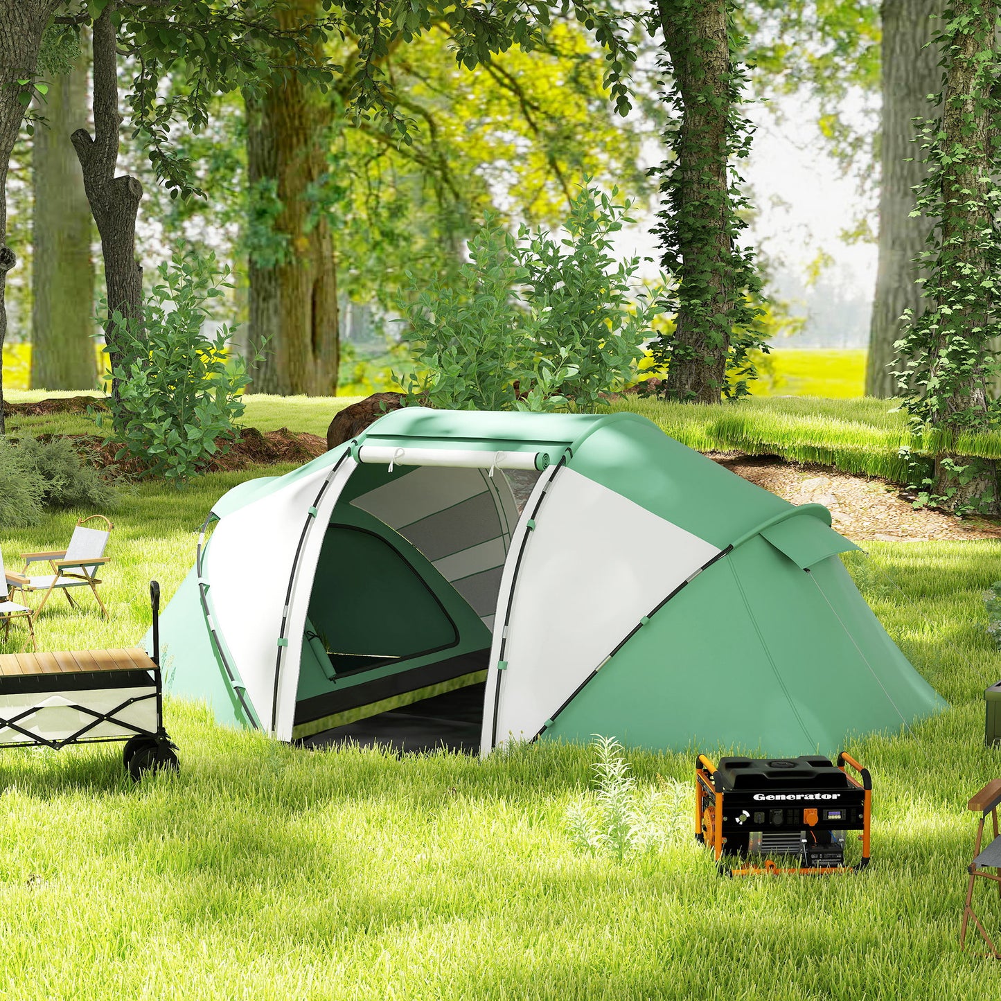 Outsunny 4-6 Man UV Protection Camping Tent