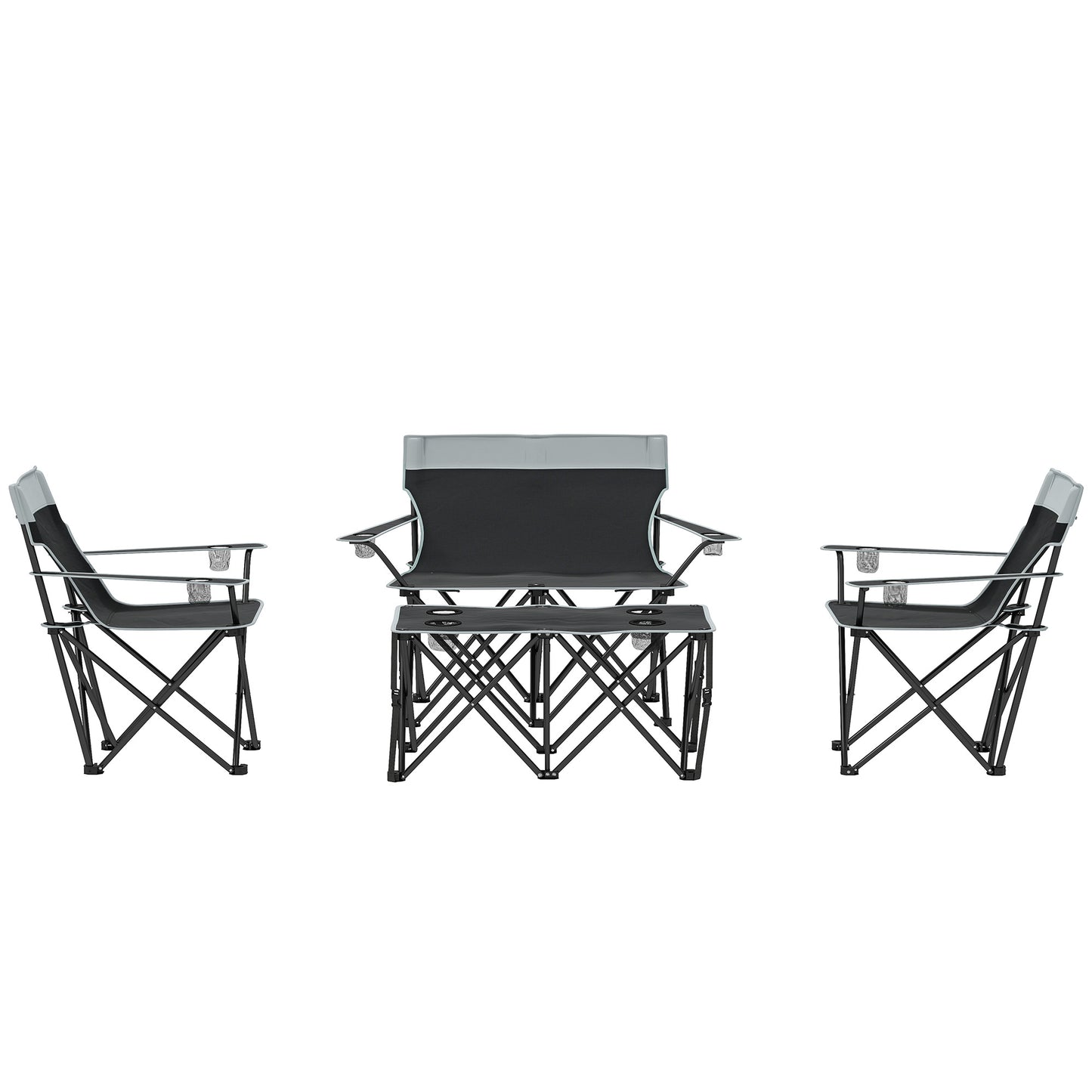 Outsunny Four-Piece Portable Picnic Table Set