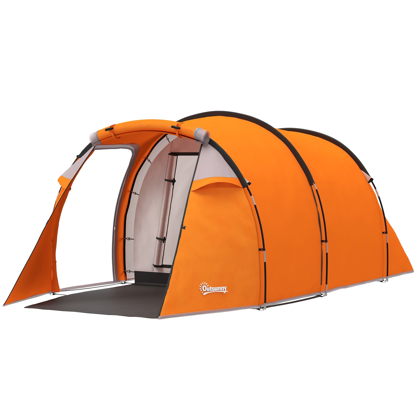Outsunny 2-3 Man Tunnel Tents w/ Vestibule Camping Tent Porch Air Vents Weather-Resistant Shelter
