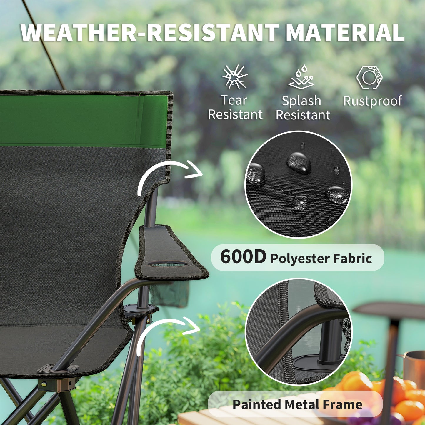 Outsunny Four-Piece Portable Picnic Table Set