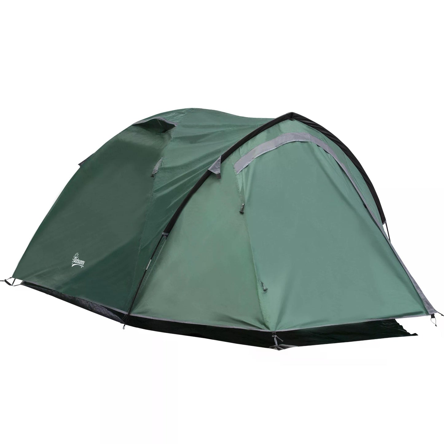 Outsunny Dome Tent for 3-4 Person Family Tent with Large Windows Waterproof