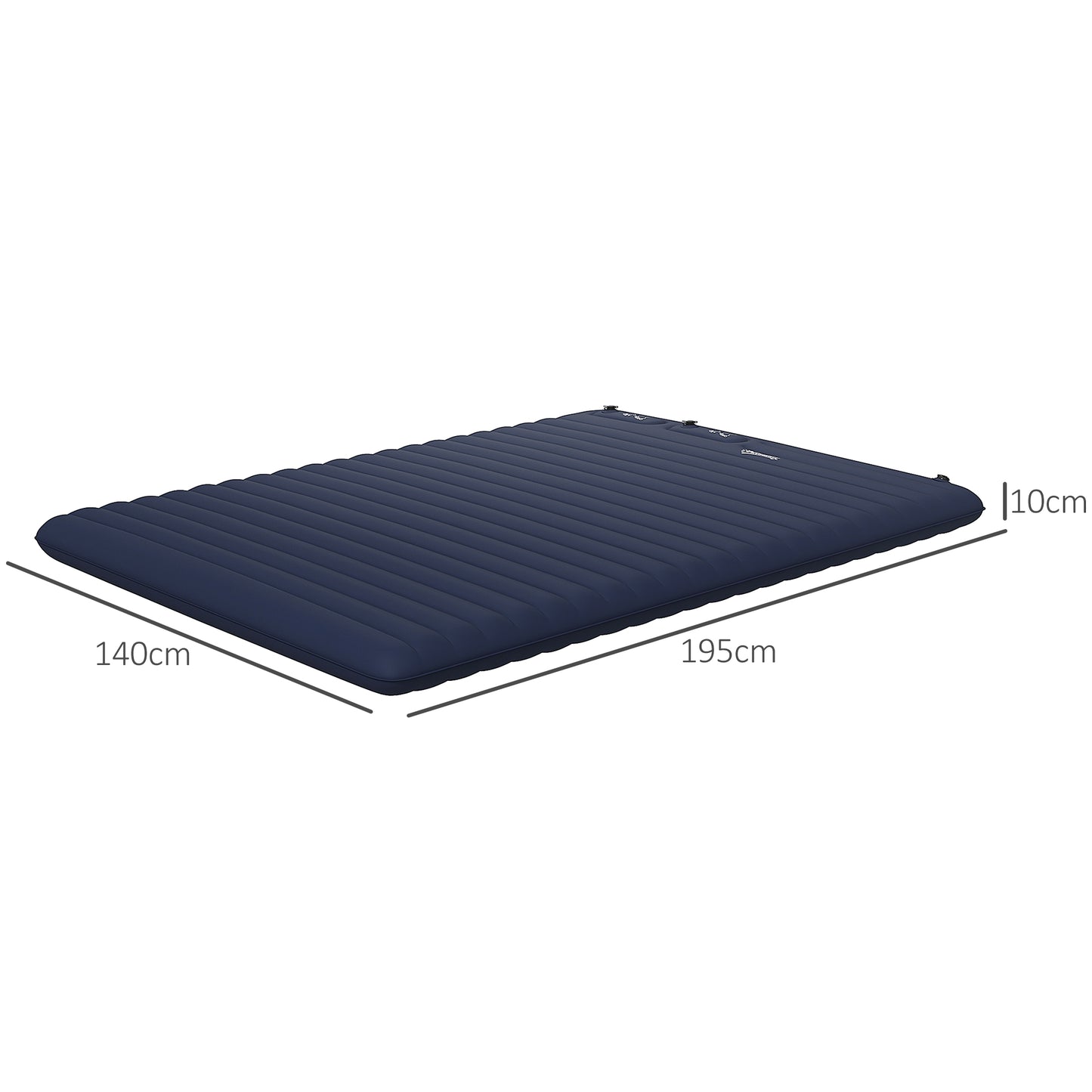 Outsunny Double Inflatable Mattress, with Built-In Pump
