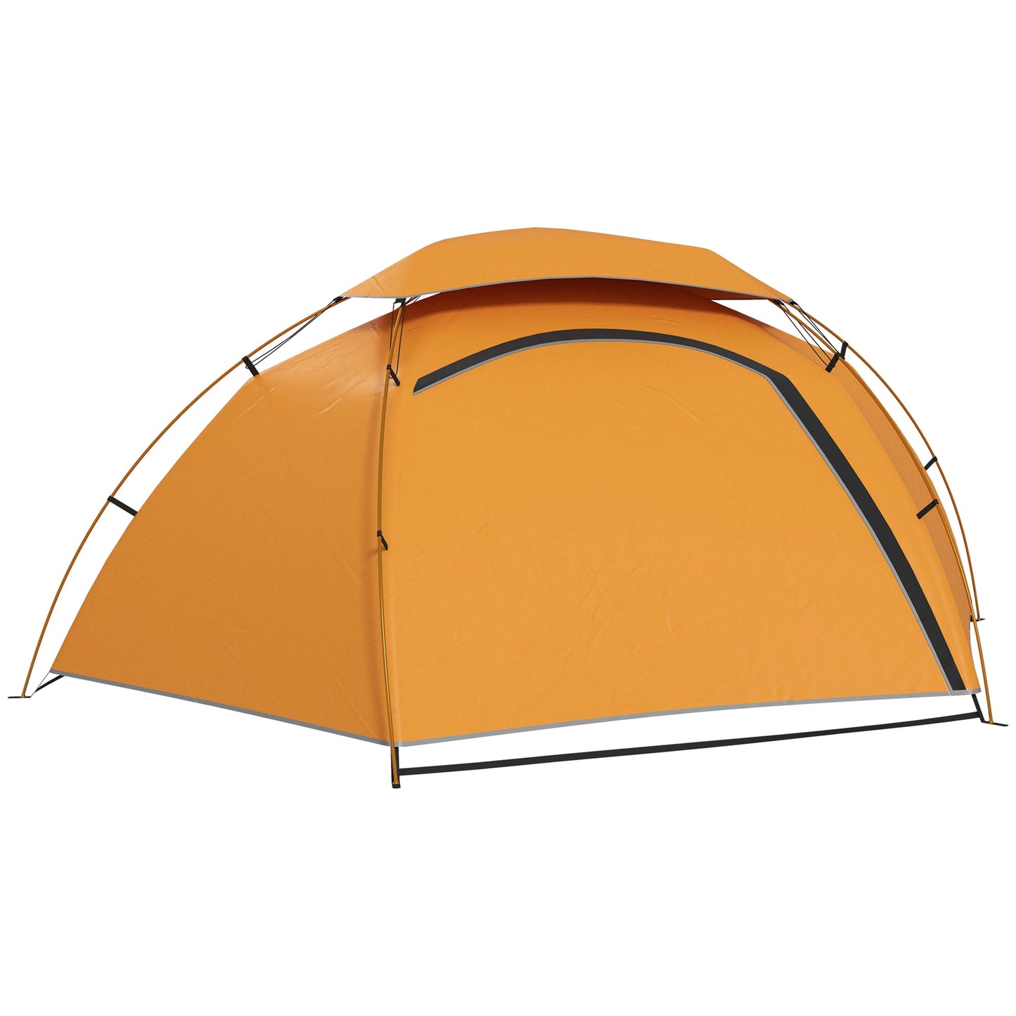Outsunny Aluminium Frame Camping Tent Dome Tent with Removable Rainfly, 2000mm Waterproof, for 1-2 Man