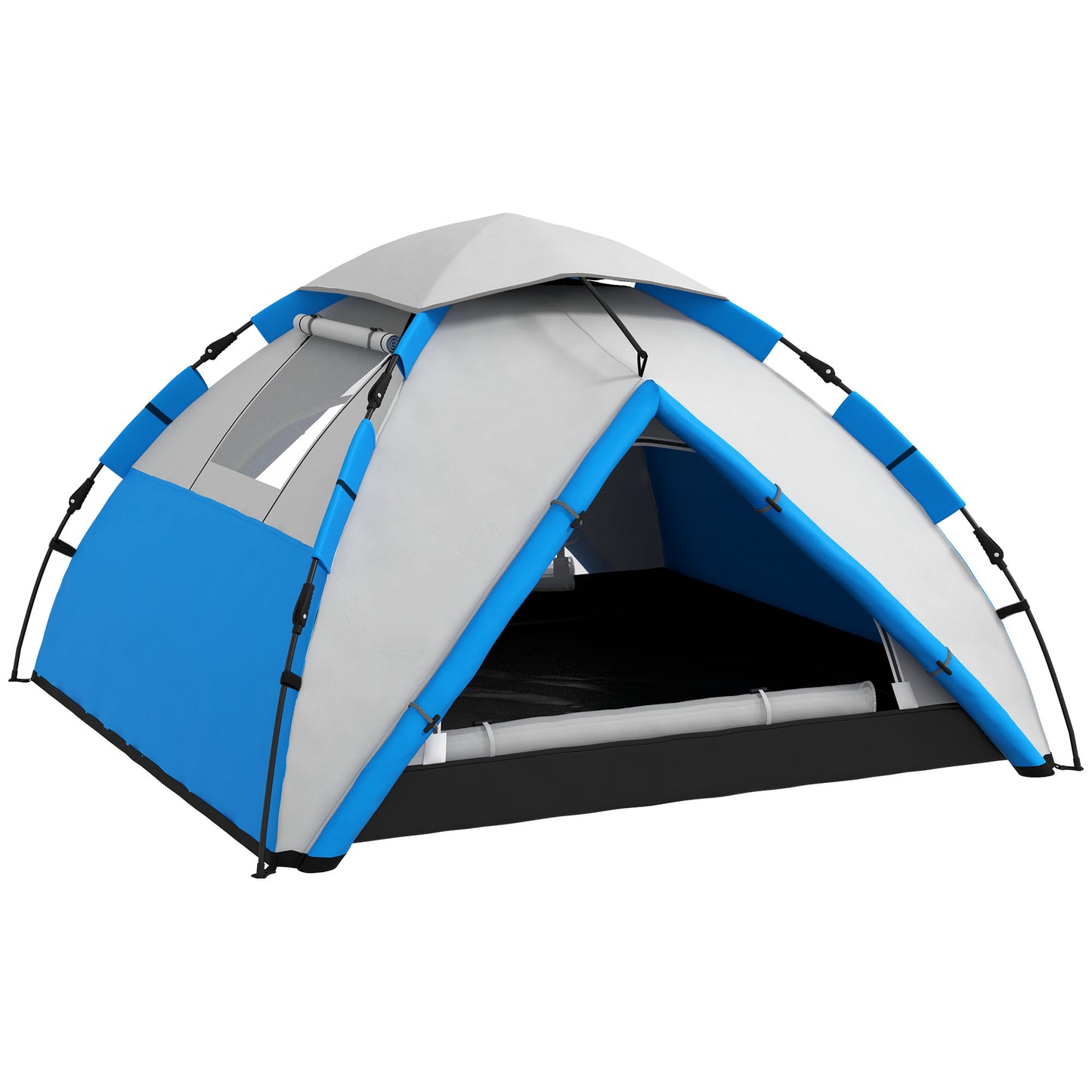 Outsunny Two-Man One Room Camping Tent, with Accessories