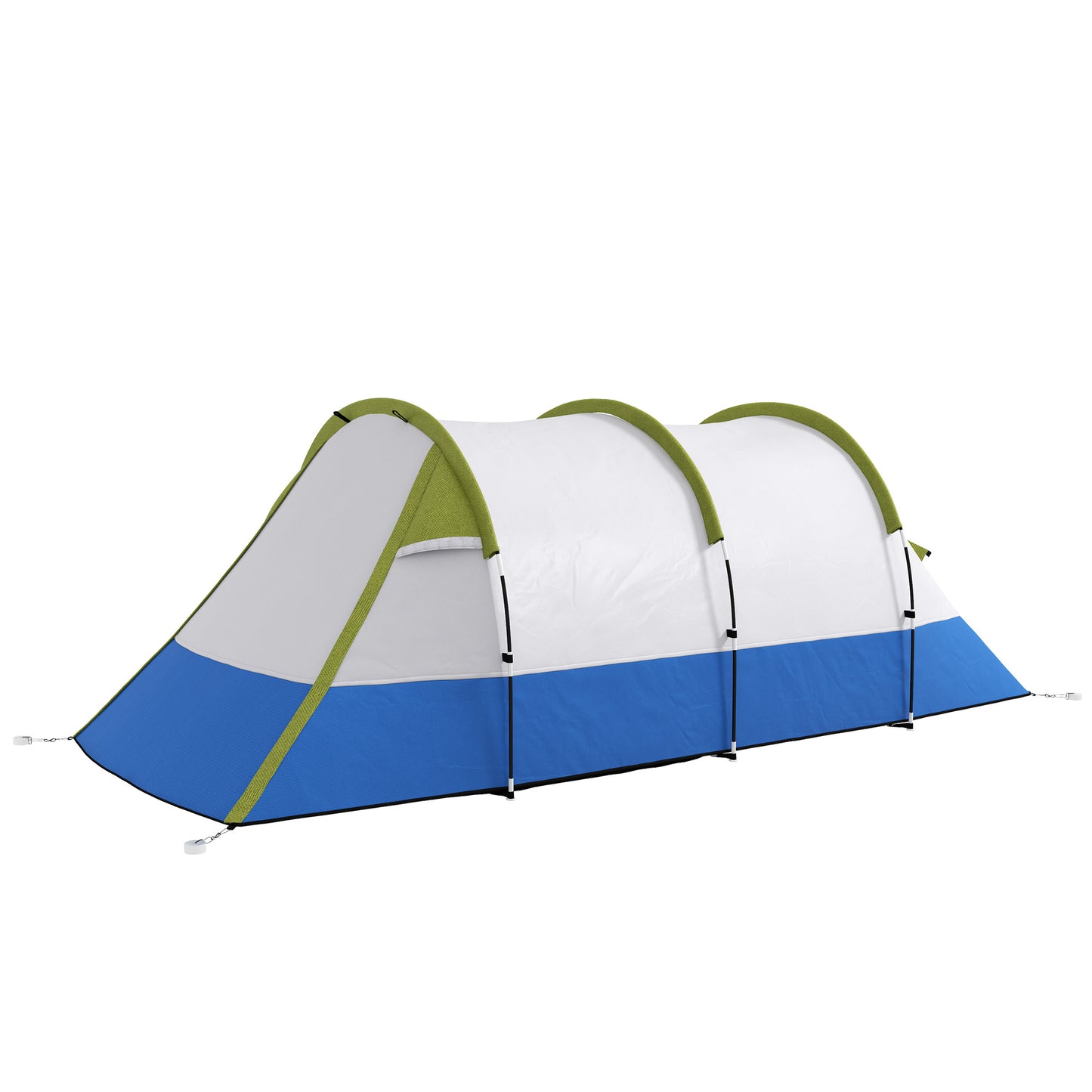 Outsunny Three Man Two-Room Tent, with Porch and Accessories