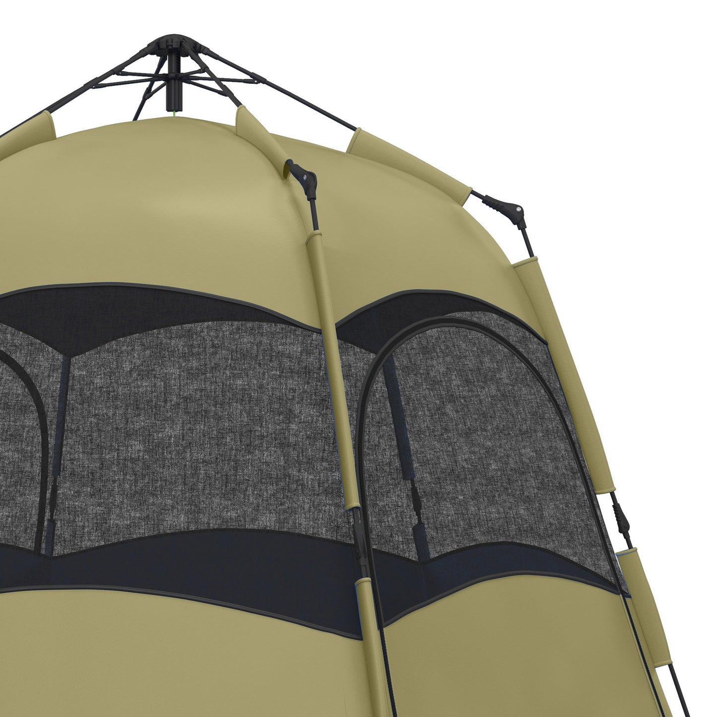 Outsunny Six Man Hexagon Camping Tent with Hang Hook and Carry Bag