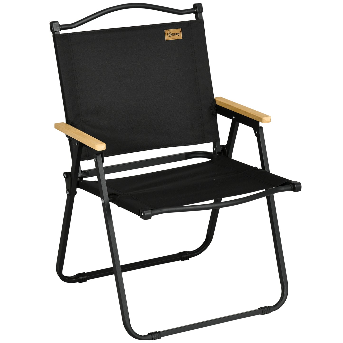 Outsunny Camping Chair for Adults, Lightweight Folding Chair, Portable Chair for Camping, Fishing, Beach and Outdoor Travel